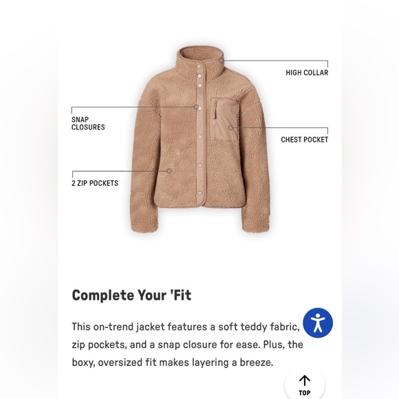 Fabletics Tahoe Teddy Jacket Leopard Size Small - Picture 7 of 10